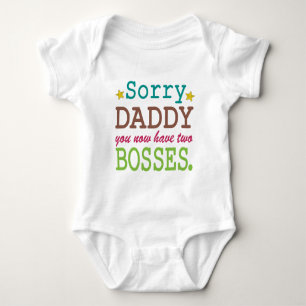 Body Para Bebé Lo siento papá - Dos jefes