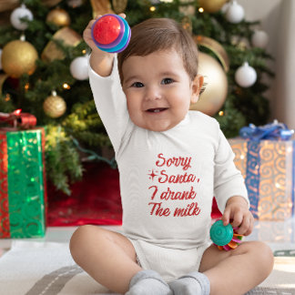 Body Para Bebé Lo siento Santa I bebió la leche para los navidade