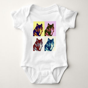 Body Para Bebé Lobo del Arte Pop