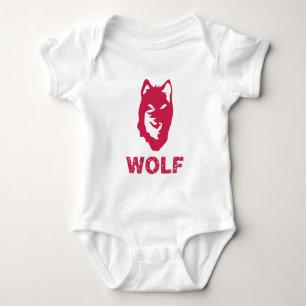 Body Para Bebé Lobo (Rojo)