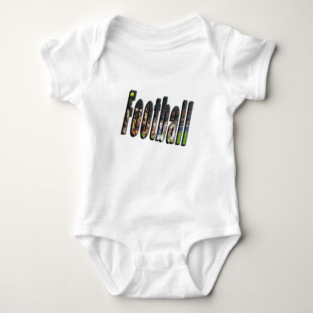 Body Para Bebé Logo dimensional del fútbol, (Anverso)