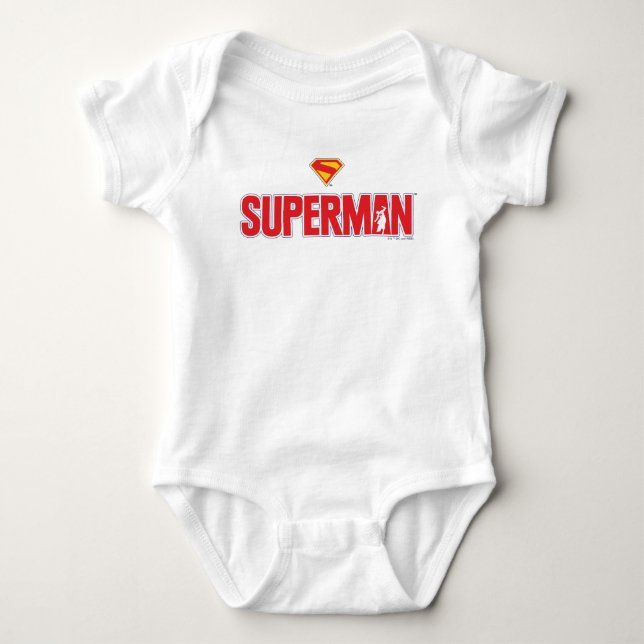 Body Para Bebé Logo en negrita de Superman clásico (Anverso)