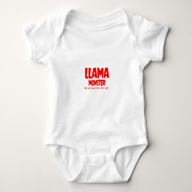 Body Para Bebé Logo rojo de Monstruo de Llama (Anverso)