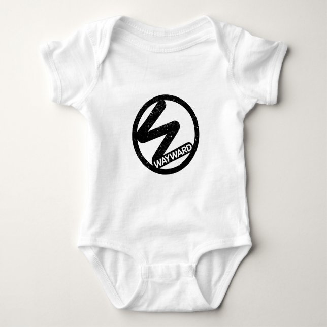 Body Para Bebé Logotipo Baby Romper Black Wayward (Anverso)