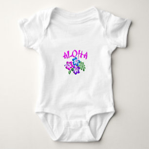 Body Para Bebé Logotipo de camiseta de Aloha Hibiscus