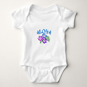 Body Para Bebé Logotipo de camiseta de Aloha Hibiscus