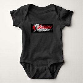 Body Para Bebé Logotipo de motocicleta vintage negro