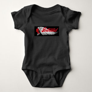 Body Para Bebé Logotipo de motocicleta vintage negro
