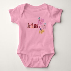 Body Para Bebé Logotipo del nombre de los Chicas Bethany, traje d
