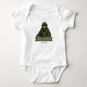 Body Para Bebé Logotipo Táctico de Soldado – Diseño de Emblema Mi