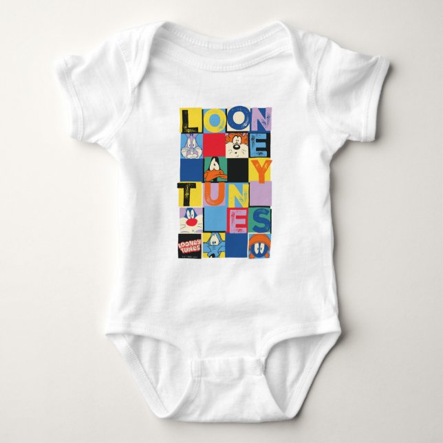 Body Para Bebé LOONEY TUNES™ Character Checker Blocks (Anverso)