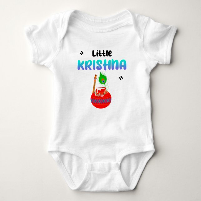 Body Para Bebé Lord Krishna Janmashtami Laddu Gopal (Anverso)