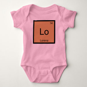 Body Para Bebé Lorena Nombre Elemento Químico Tabla periódica