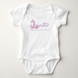 Body Para Bebé Loretta chicas nombre la letra "Camisa monográfica