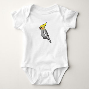 Body Para Bebé Loro Cacatúa de Dibujos Animados Gris