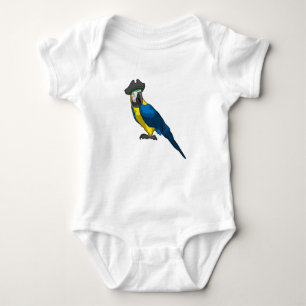 Body Para Bebé Loro como pirata con Gorra