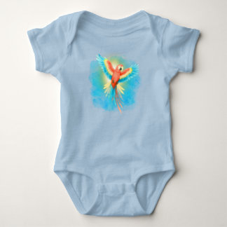 Body Para Bebé Loro Escarlata Volador Brillante y Hermoso con cie