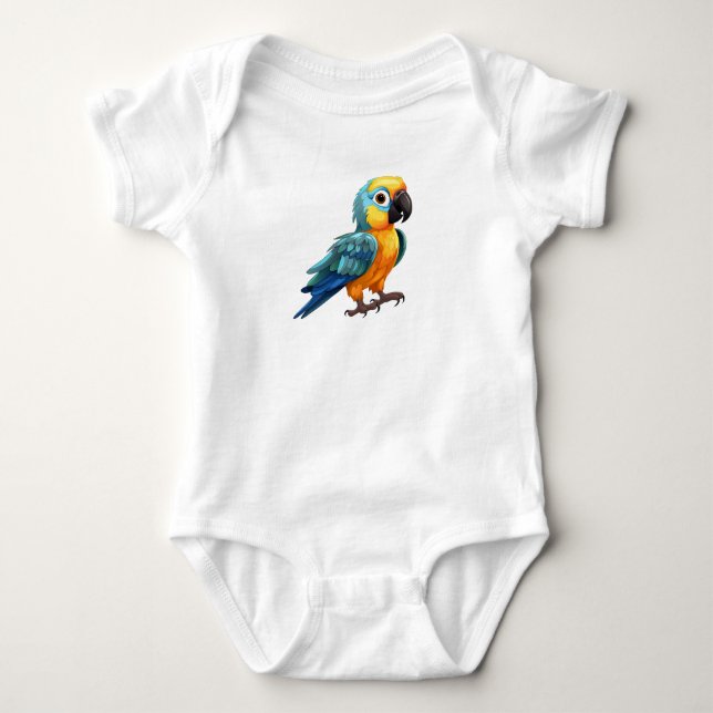 Body Para Bebé Loro excéntrico (Anverso)