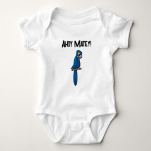 Body Para Bebé Loro Pirata Ahoy Matey de Dibujos Animados, Loro M