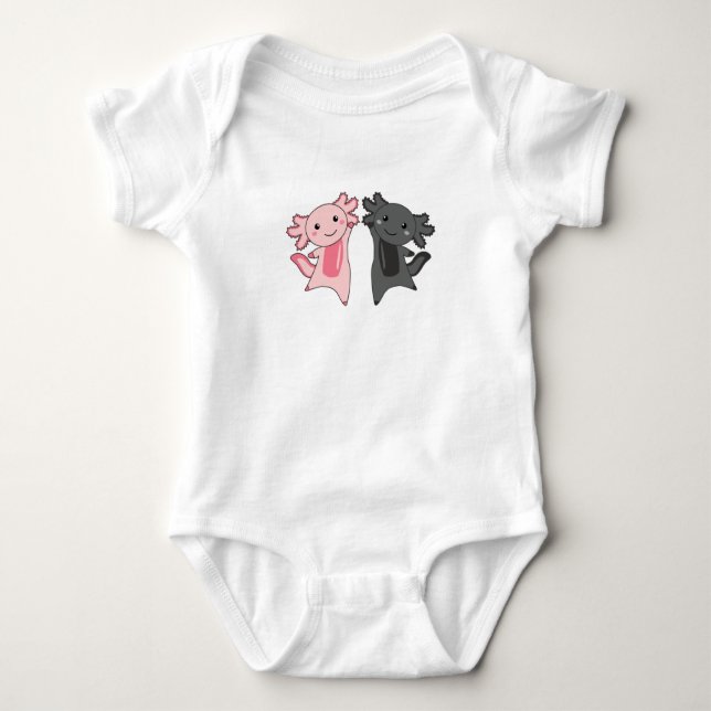 Body Para Bebé Los Amantes De Axolotl Aman A Los Animales Aburrid (Anverso)