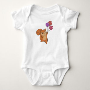 Body Para Bebé Los animales de los bosques de ardilla vuelan glob