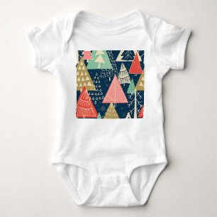 Body Para Bebé Los Árboles de Navidad Festivan El Ilustracion Sin