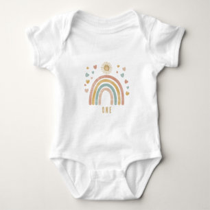 Body Para Bebé Los colores retro son el arcoiris y la edad de nac