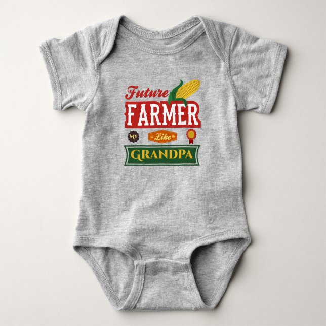 Body Para Bebé Los futuros agricultores como mi abuelo (Anverso)