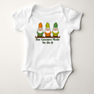 Body Para Bebé Los gnomos lindos hicieron que lo hace verde