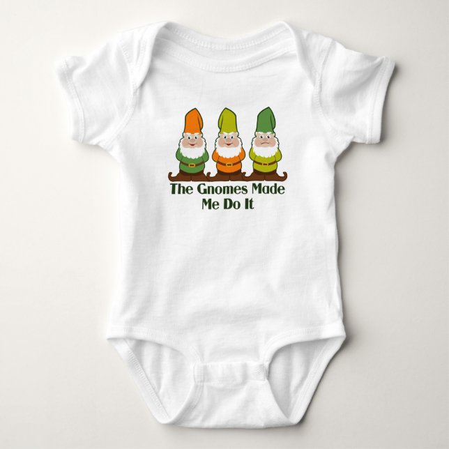 Body Para Bebé Los gnomos lindos hicieron que lo hace verde (Anverso)