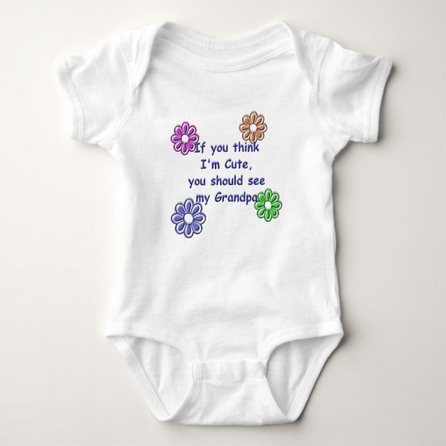 Body Para Bebé Los KRW si usted piensa que soy lindo consideran a (Anverso)