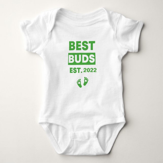 Body Para Bebé Los Mejores Buds Est. Personalizado Baby Buds Est. (Anverso)