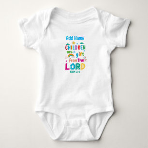 Body Para Bebé "Los niños son un regalo del Señor" (azul)