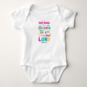 Body Para Bebé "Los niños son un regalo del Señor" (rosa)