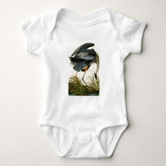 Body Para Bebé Los pájaros de Juan Audubon de la garza de gran