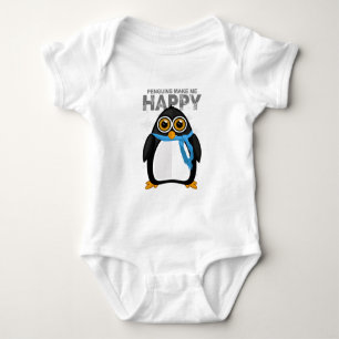 Body Para Bebé Los pingüinos me hacen feliz