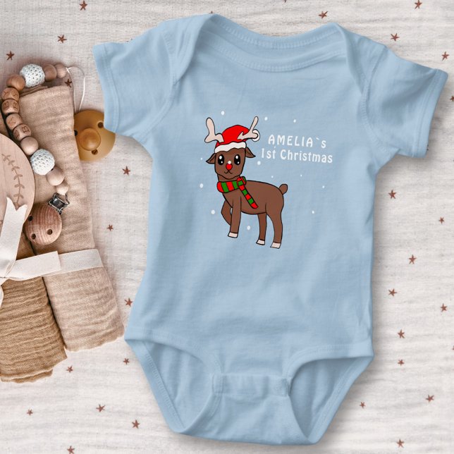 Body Para Bebé Los primeros Navidades del bebé de los ciervos cur (Subido por el creador)