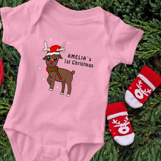 Body Para Bebé Los primeros Navidades del bebé de los ciervos cur (Subido por el creador)