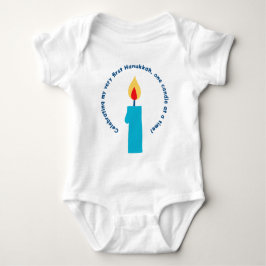 Body Para Bebé Los primeros niños de Hanukkah Candle Cute Funny