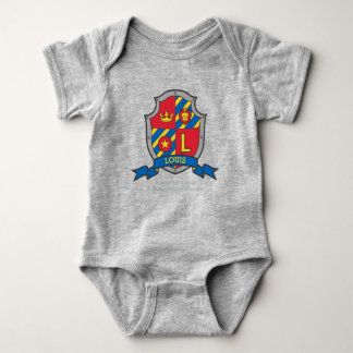 Body Para Bebé Louis boys L nombre y significa escudos de armas p