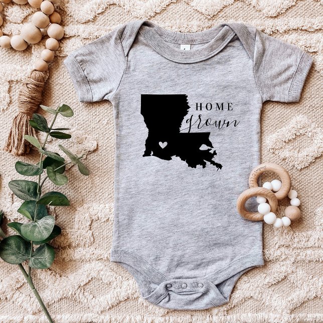 Body Para Bebé Louisiana Home Grown State Tee (Subido por el creador)