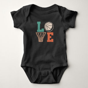 Body Para Bebé Love Basketball diseño encantador de baloncesto