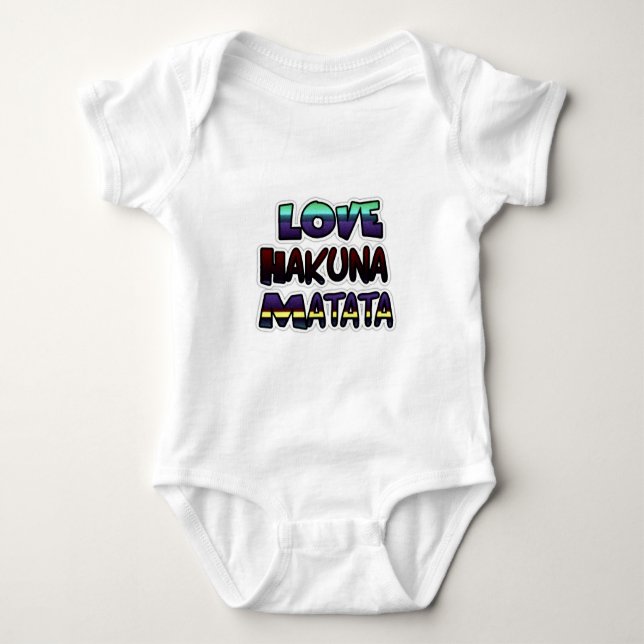 Body Para Bebé Love Hakuna Matata Gifts (Anverso)