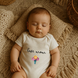 Body Para Bebé "Love mom" Baby bodysuit