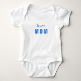 Body Para Bebé Love Mom Blue Newborn Bodysuit