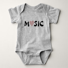 Body Para Bebé Love Music - Heart of Music Notes for Babies
