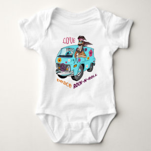 Body Para Bebé Love Peace Rock N Roll