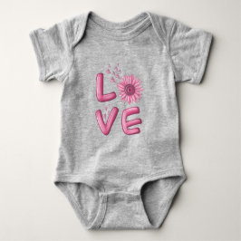 Body Para Bebé Love Pink Sunflower Baby Bodysuit
