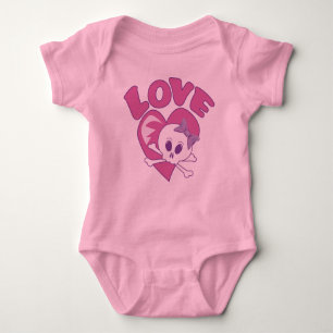 Body Para Bebé Love Skull