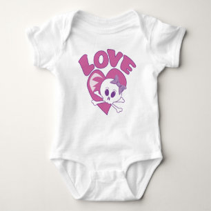Body Para Bebé Love Skull